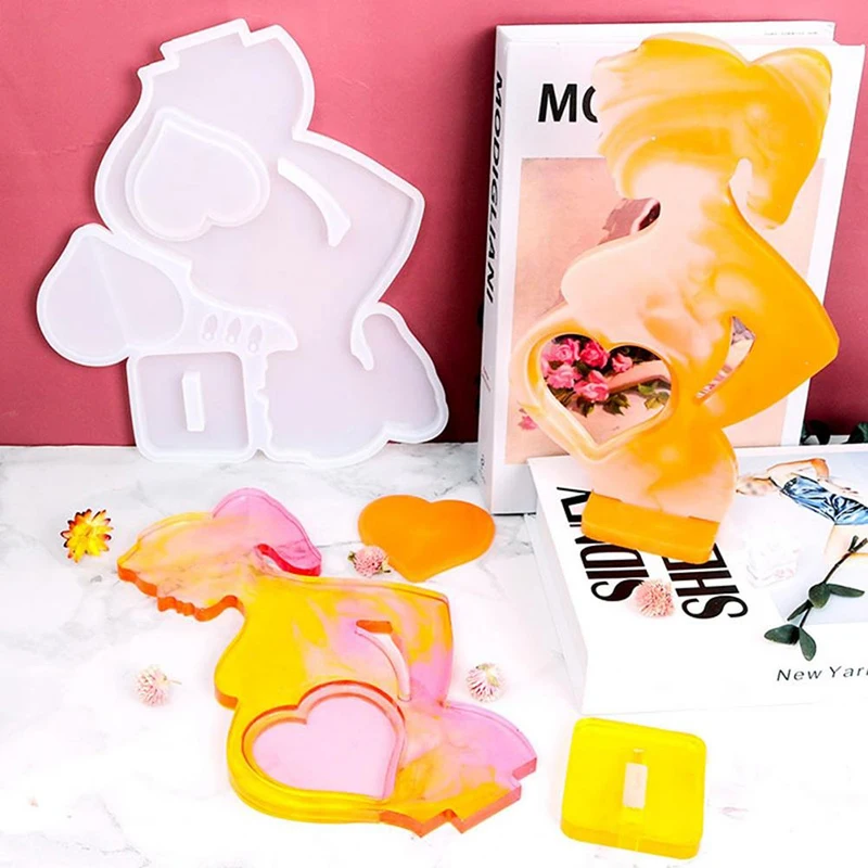 Heart-shaped Silicone Mold for Making Personalized Picture Frames as a Special Gift for Expectant Mothers on Mother s Day