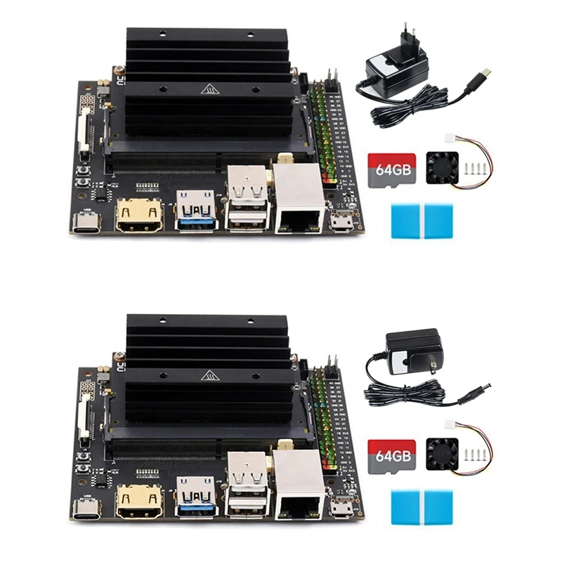 

For Jetson Nano 4GB+16G Lite DEV AI Development Board+Jetsonnano Module+Fan+64G SD Card+Card Reader+5V 3A Power