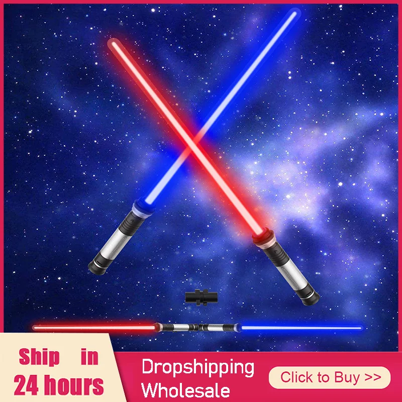 

Светильник вой меч 2 в 1, регулируемый световой меч RGB, игрушки для детей, меч с двойным переключателем, игрушки для мальчиков, светящийся светильник вой меч