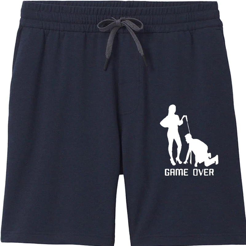 

Забавные мужские хлопковые джинсовые шорты Game Over брак с надписью «Slave»