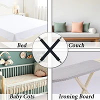 Bretelles de drap de lit réglables, sangles de support de drap de lit, attaches de drap, pinces de drap de lit robustes pour matelas 30-55cm 6