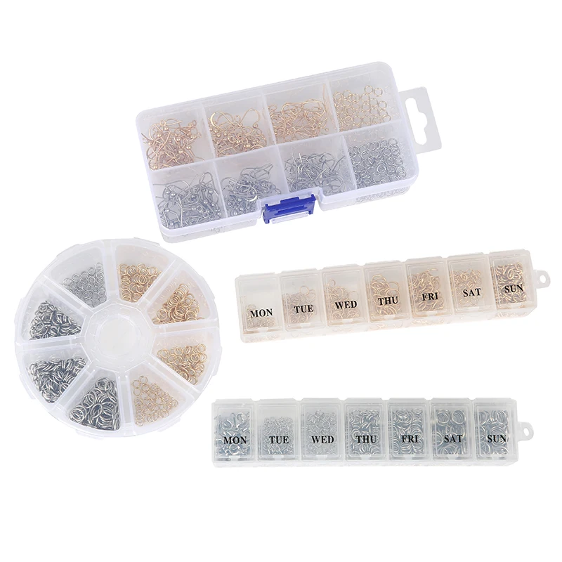 Jewelry Making Kit Set Box Stainless Steel Open Jump Rings Lobster Clasps Earring Hooks For Bracelet Findings Necklace Supplies 2