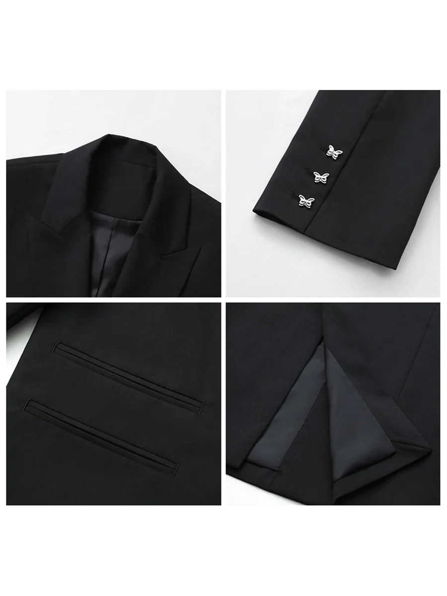CHIC VEN Fashion Women's Blazer Double-breasted Jacket Coat Official Lady Tops Woman Cloth Female Outerwear Spring Autumn