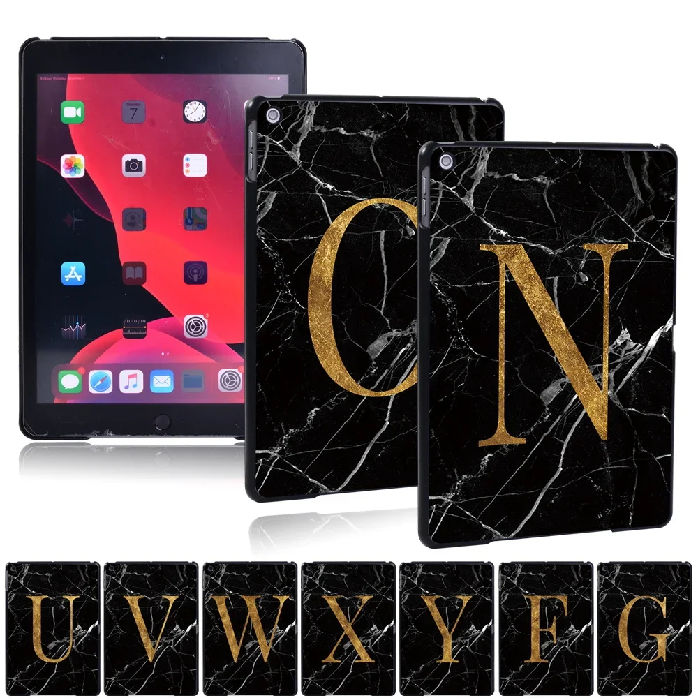 

Tablet Case for Apple IPad Air 1 2 3 4 5/IPad 2 3 4/iPad 5th/6th/7th/9th/8th/Mini 1 2 3 4 5/Pro 11 Blackmarble Series Hard Shell