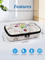 Rainbow Pattern Portable Insulin Insulated Storage Bag For Travel, Diabetic Patients Insulin Storage Box Large size 2