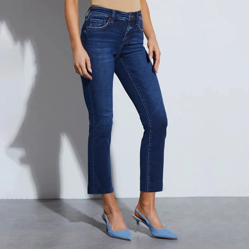 

Spring And Summer 2024 New High-waisted Jeans Women's Straight-leg Trousers Slim Slim Stretch Large