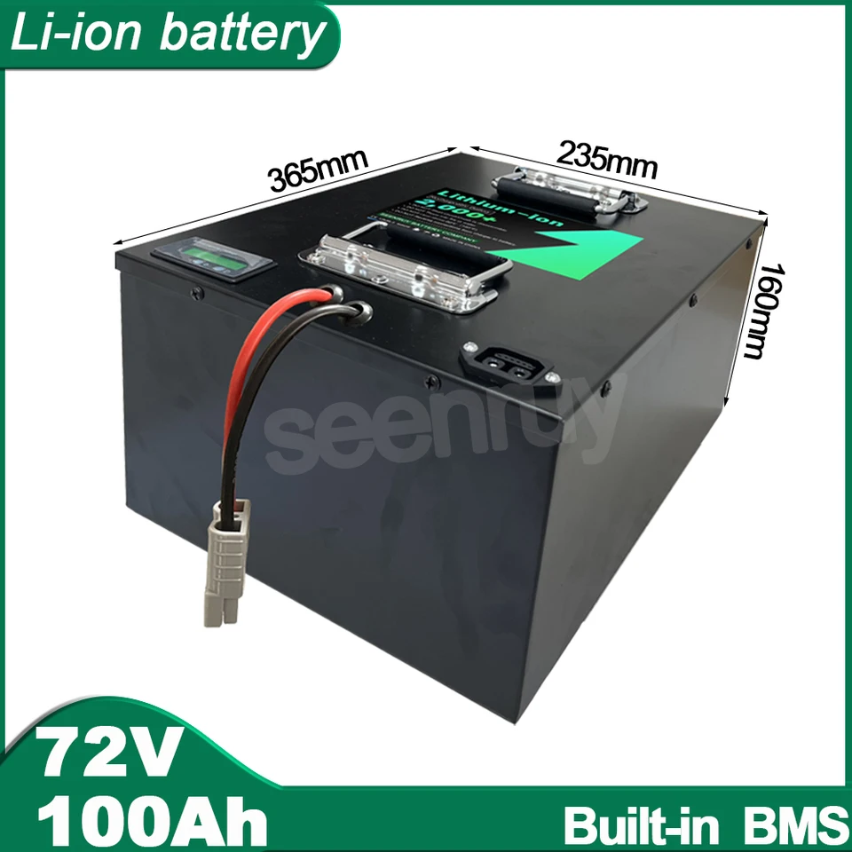 リン酸鉄リチウムイオンバッテリー 60Ah 72V BMS 100A 充電器付き