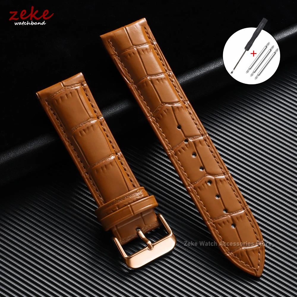Elegant Leather Watch Band - Universal Slim Strap