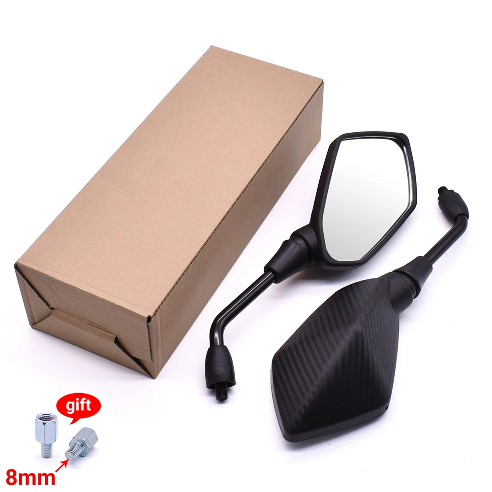 Motorcycle Rear View Mirrors 1 Pair For Honda MSX 125 CB650R CB125R XADV X ADV 750 X11 ST1300 10mm 8mm Back Side Convex Mirror