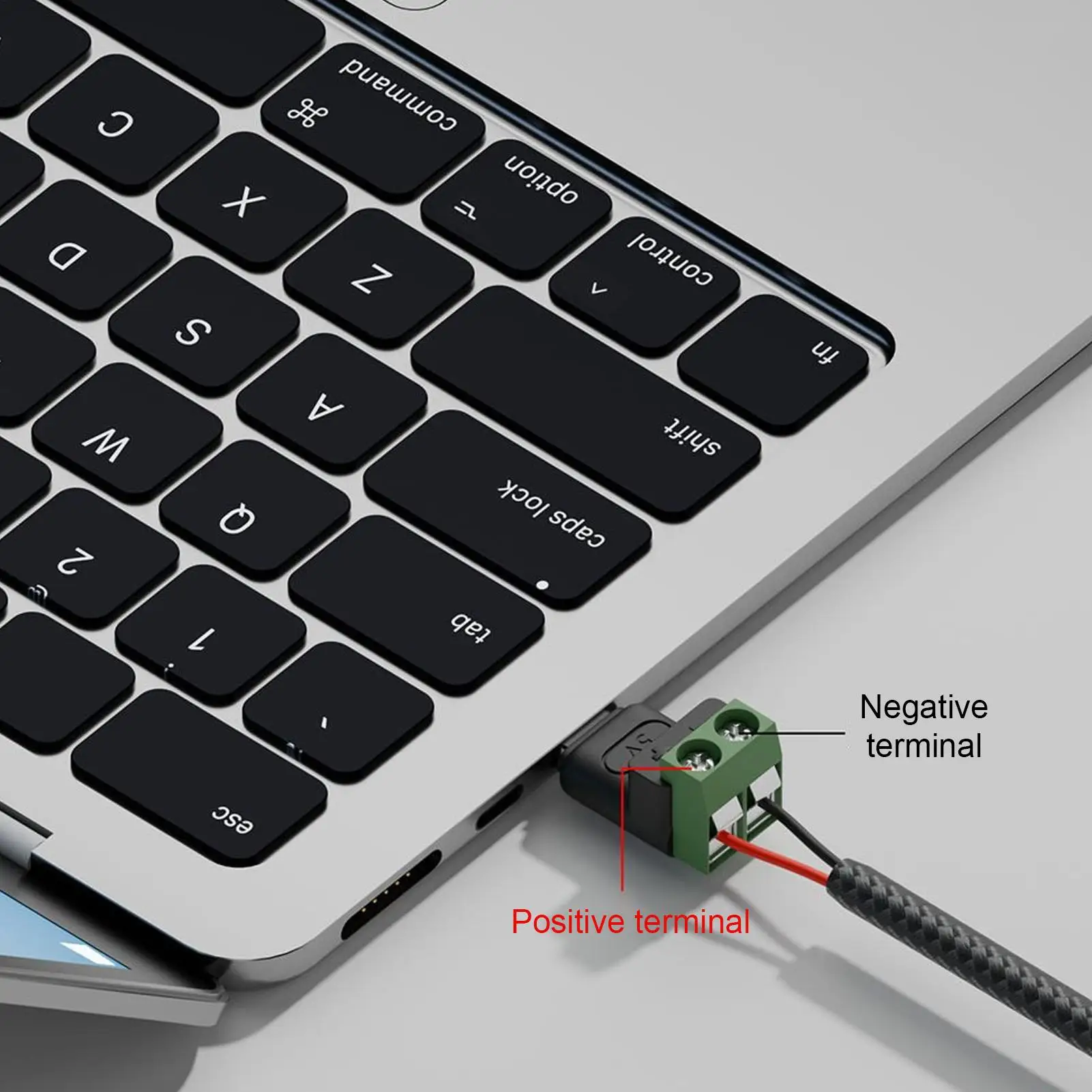 USB C Cable Adapter Male 2 Pin Quick Connection Head Solderless Type C Connectors for Industrial Scientific Repair Charging