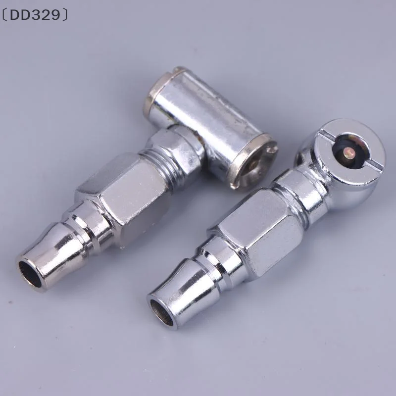 〔DD329〕Multifuncton Inflatable Nozzle Quick Connect Replacement Single/Double Head Sliver Motorcycle Tire Inflator Adapter