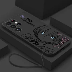 Rem Emilia Cute Pictures Phone Case with Liquid Left Rope - Enhanced Protection Cover - Samsung S26 Ultra5G (Z01 - MFH)