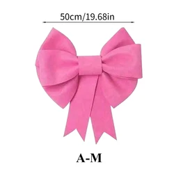 Large Pink and Red Decorative Bow for Celebrations and Home Decor (Pink 50cm)