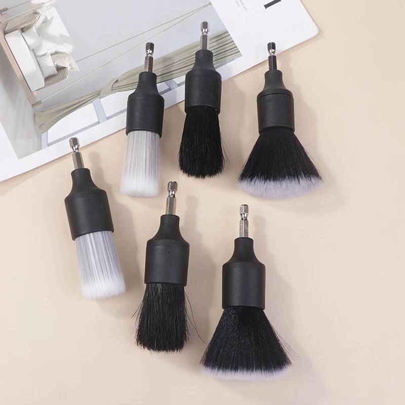 3PC Super Soft Boar Bristle Car Detailing Brush Set for Auto Interior & Dash Dusting car cleaning accessories car detailing brush set