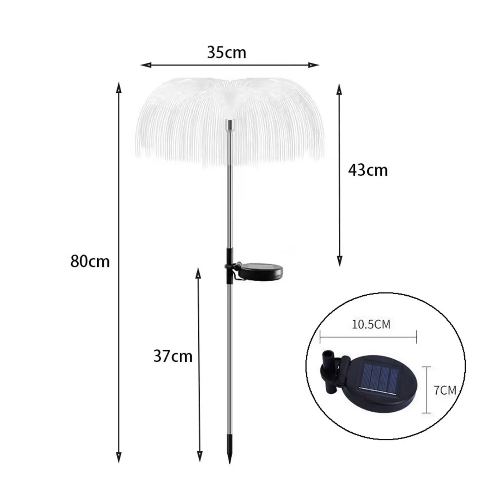 

2Pcs Jellyfish Outdoor Solar Light Backyard Outdoor Garden Waterproof Pathway Landscape Lamp Metal Solar Lamp Stakes Decoration