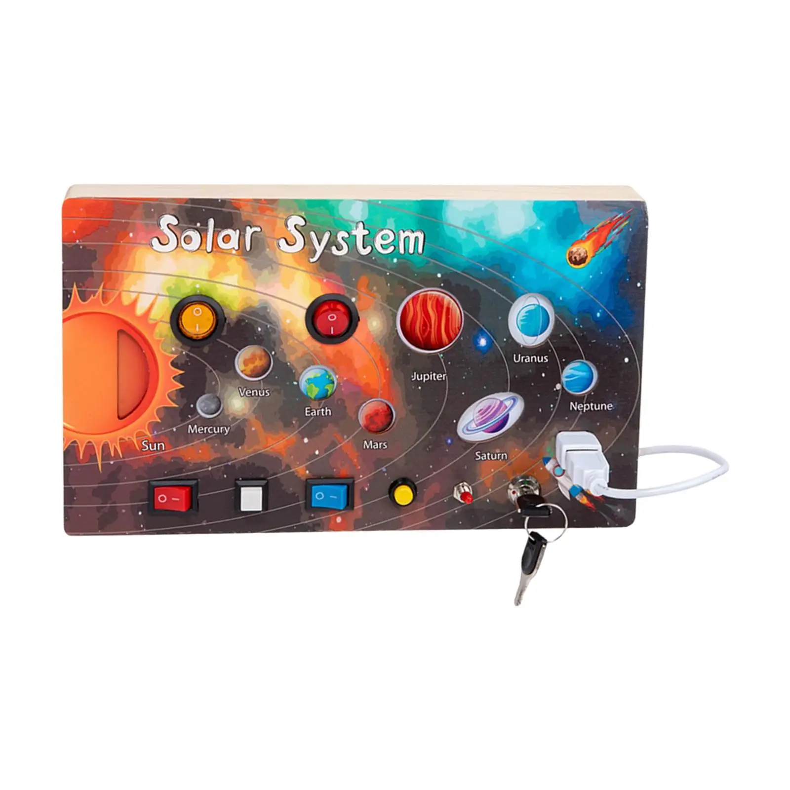 

Electric Montessori Busy Board Aerospace Birthday Gift for Fine Motor Skills