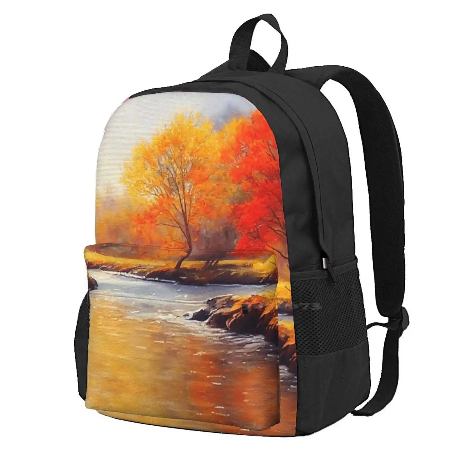 

Autumn Beauty Hot Sale Backpack Fashion Bags Autumn Warm Tones English Landscape English Countryside Watercolour Water Colour