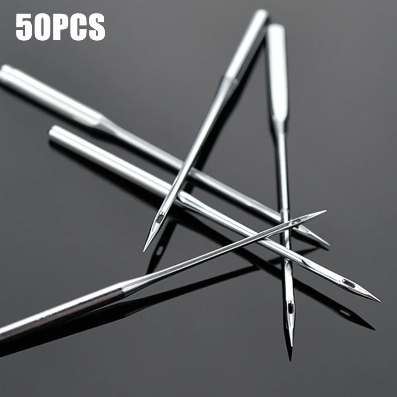 

50PCS Home Sewing Machine Needles 11/75 12/80 14/90 16/100 18/110 Sharp Universal Regular Point DIY Sewing Machine Accessories
