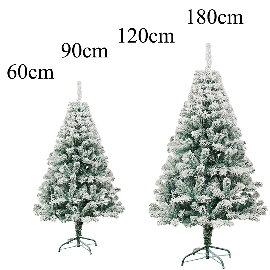 

Christmas Tree 1.8M/1.5/1.2/0.9/0.6/0.45 White PVC home Decor Christmas Decorations Holiday Party Mall Window Simulate Snowy