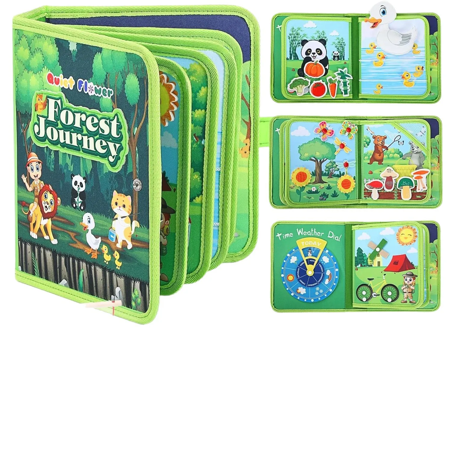 Enlightenment Early Childhood Educational Cloth Book Animal DIY Three-Dimensional Learning Board Baby Quiet Early Busy Board