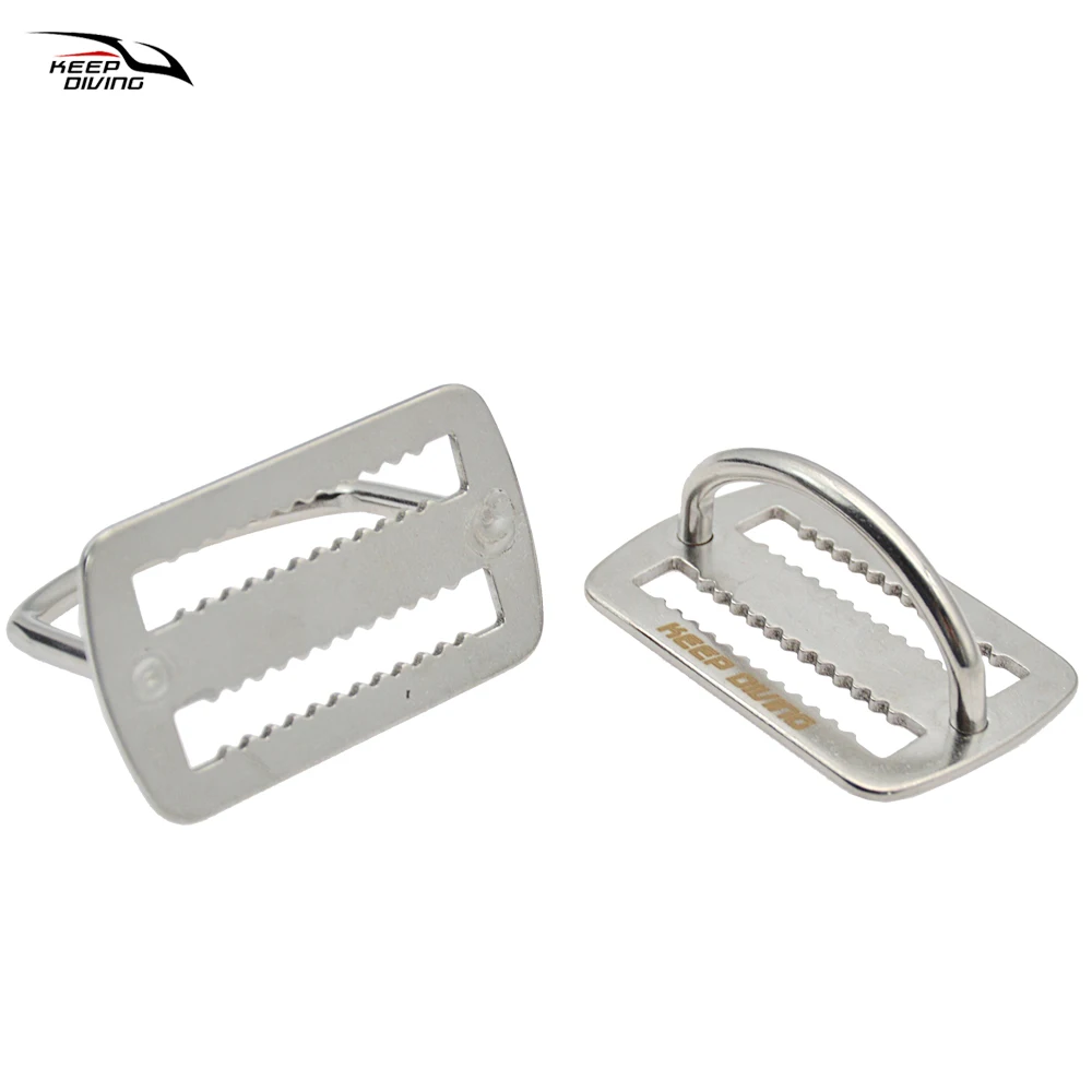 1Pcs KEEP DIVING 316 Stainless Steel Scuba Diving Belt Webbing Strap Keeper with Vertical D-ring BCD Accessories 4