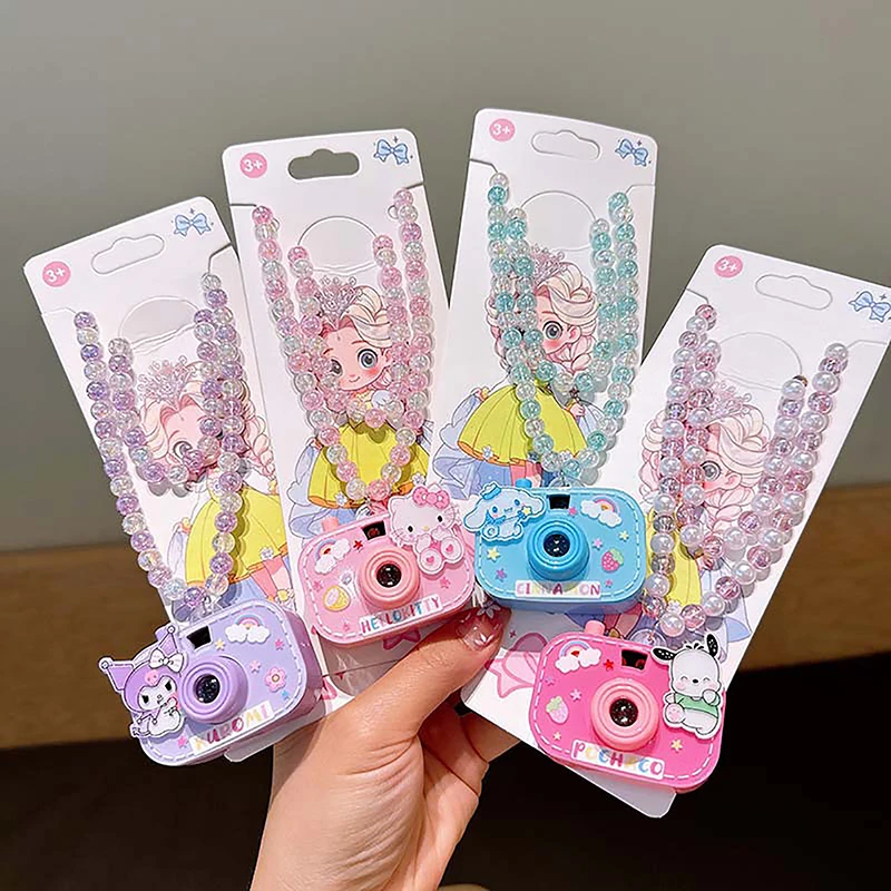 

Ожерелье Hello Kitty в стиле аниме с проекцией камеры, детские ювелирные изделия на шнурке для студентов, милое ожерелье в подарок детям