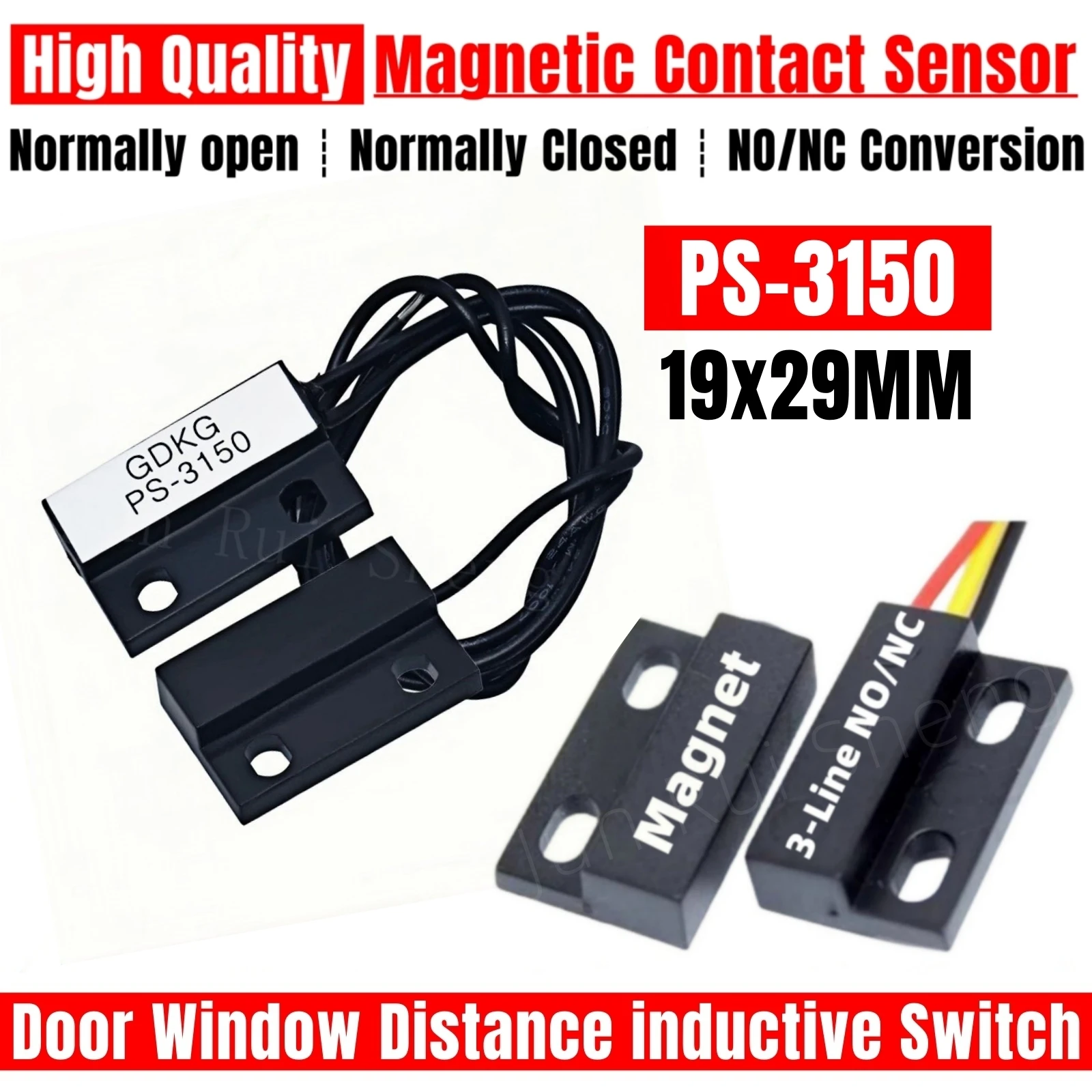 Waterproof Reed Switch 5PCS PS-3150 19*29MM Door Window Magnetic Control Reed Switch PS 3150 ...