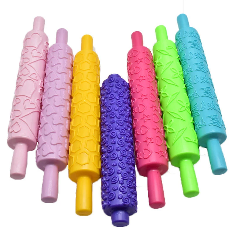 Description Picture 5 of itemPattern Texture Embossed Rolling Pin Dough Fondant Pastry Dumpling Pizza Cake Cookies Roller Tools Kitchen Accessories 1 Pcs