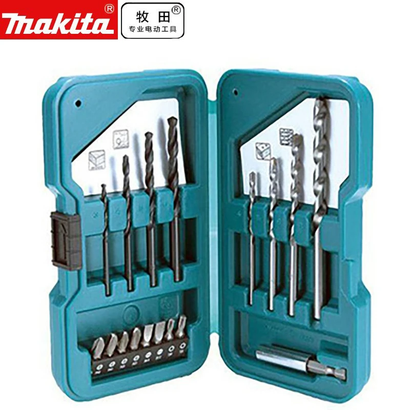 

Makita D-53693 Original Multi Drill Bit 17Pcs Set Combination HSS-R Masonry Metal Magnetic Screw Bits Power Tools Accessories