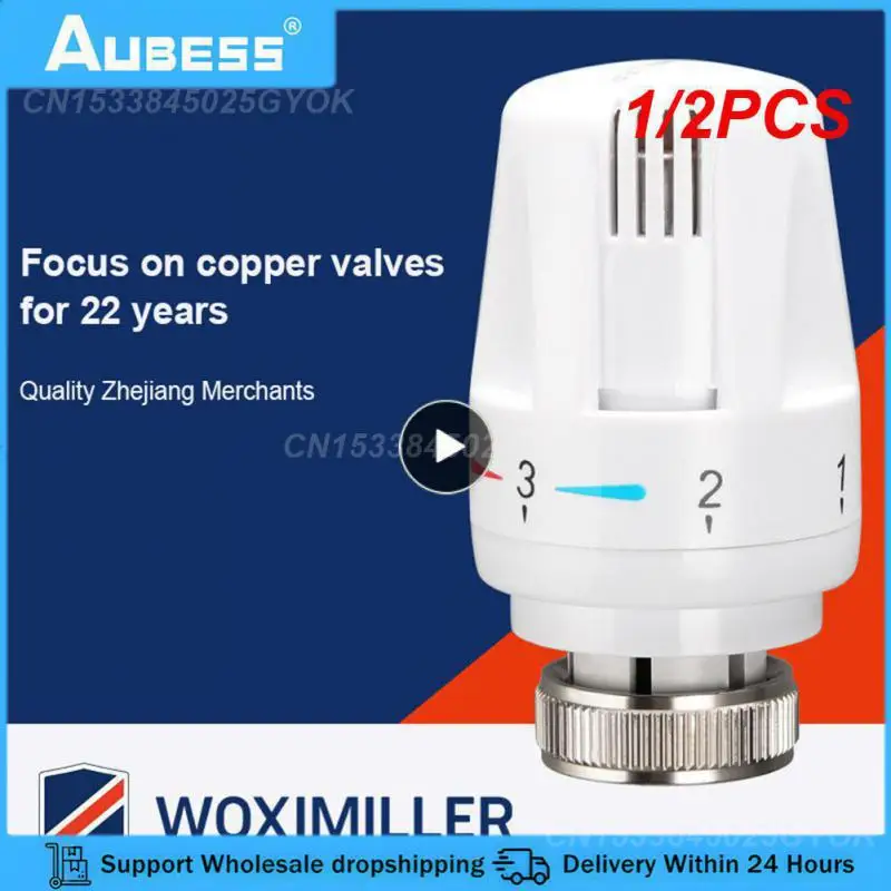 

1/2PCS Radiator Thermostatic Control Valve Adjustable Floor Heating Temperature Control Thermostat Valve For Heating System