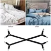 Universal Bed Sheet Holder Adjustable Elastic Fastener Straps Non-Slip Sofa Cover Clips Crisscross Gripper For Mattress Covers 2