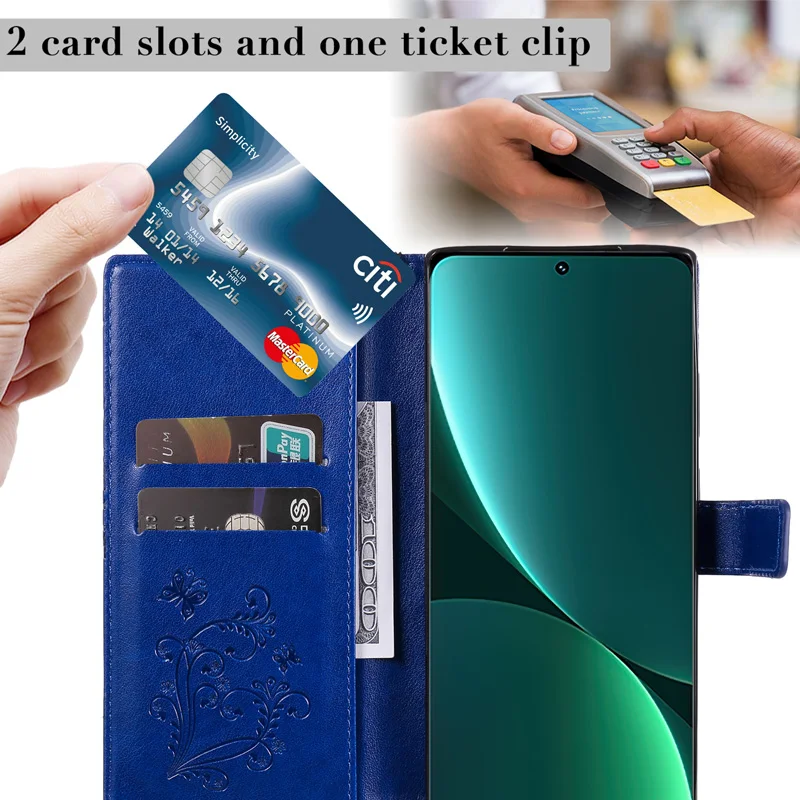 Elegant PU Leather Flip Wallet Phone Case with Card Pockets - Premium Protection Cover