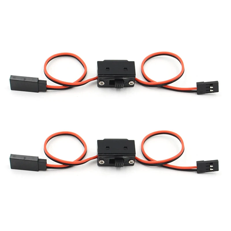 2個の受信機電源オン/オフバッテリーrcスイッチフタバ/jr jstコネクタ