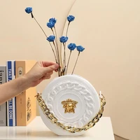 Nordic Style Flower Vase Women Body Half Face Flower Pot Vase Ceramic Art Crafts Bedroom Living Room Desktop Decoration 1