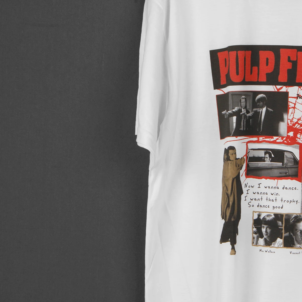 Camiseta Pulp Fiction película Travolta Tarantino Uma Thurman Reservoir  Dogs hombres mujeres manga corta Camiseta blanca de algodón - AliExpress, image size:1200x1200