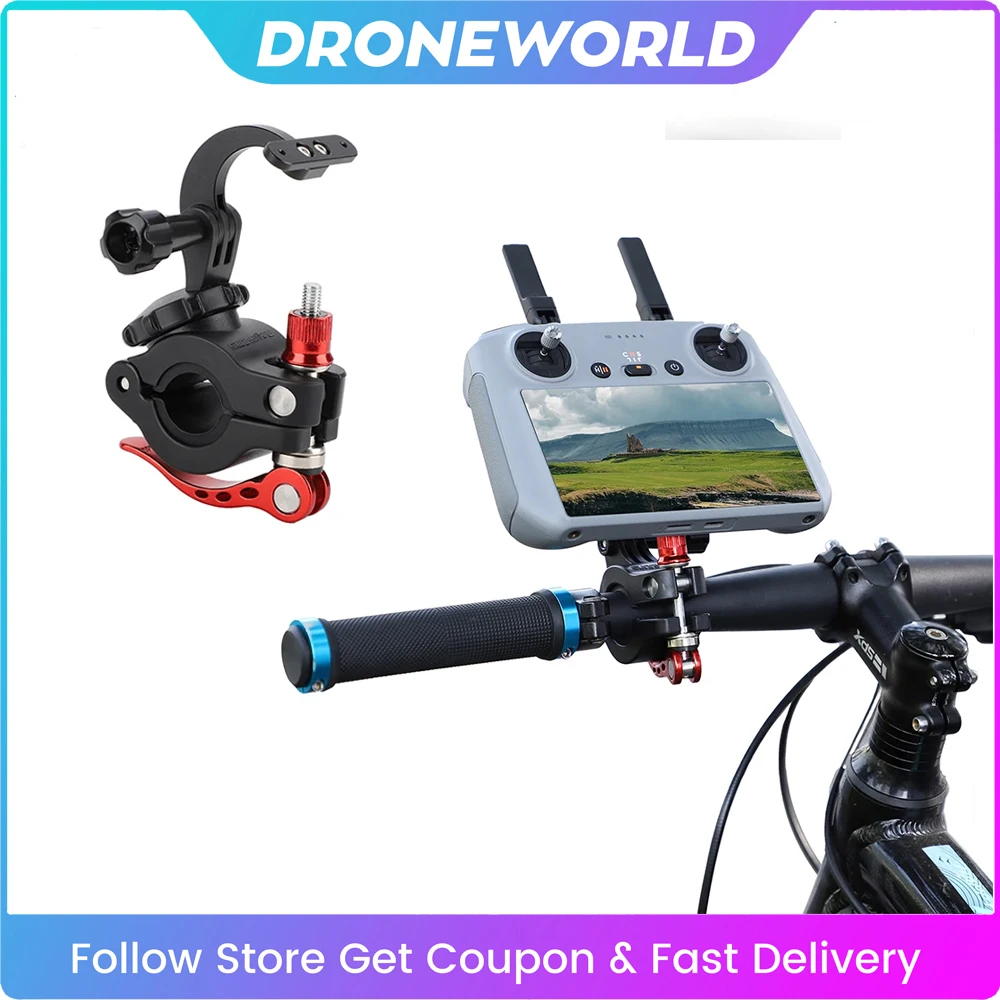 

Держатель кронштейна велосипеда для DJI Mini 4 Pro 3 Pro/Mavic 3/Air 3, пульт дистанционного управления, зажим монитора велосипеда для DJI RC/RC 2/RC N1/RC N2