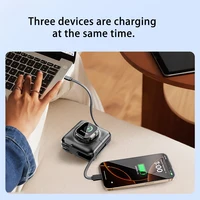 5 in 1 Magnetic Wireless PowerBank Type-C 45W Fast Charging With Dual Cables AC Plug for iPhone 12-17 Android Airpods 15000mAh - Image 4