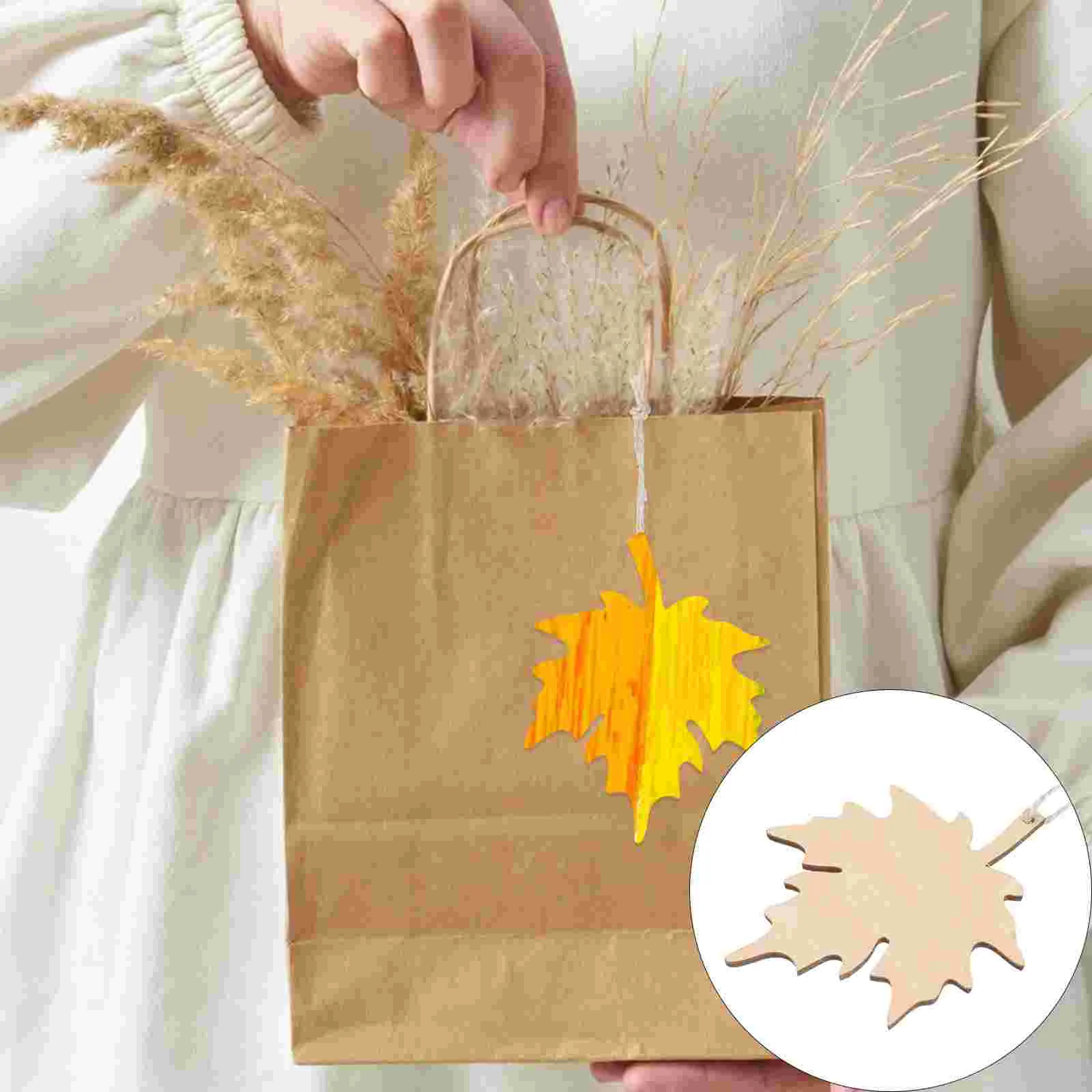 

Christmas Tree Hanging Ornaments Maple Leaf Tag Fall Decorations for Home Craft