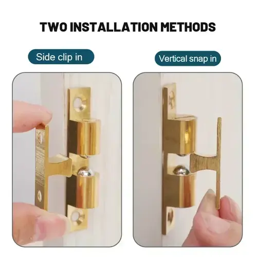 Wholesale Furniture Door Ball Latch Brass Double Roller Spring Ball Catch Latches Cabinet Closet Door Adjustable Tension Latch - Image 5
