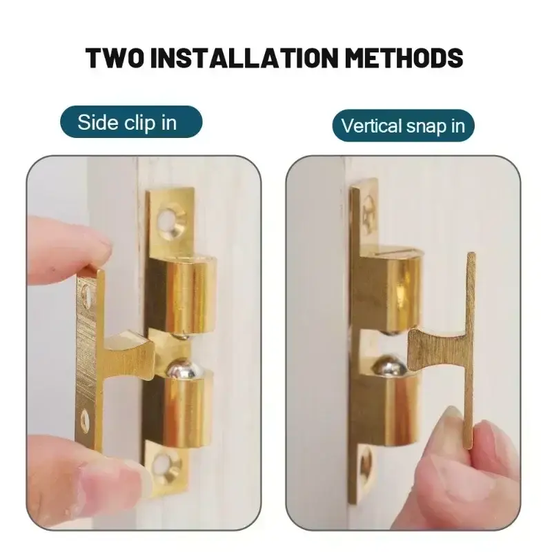 Wholesale Furniture Door Ball Latch Brass Double Roller Spring Ball Catch Latches Cabinet Closet Door Adjustable Tension Latch - Image 5