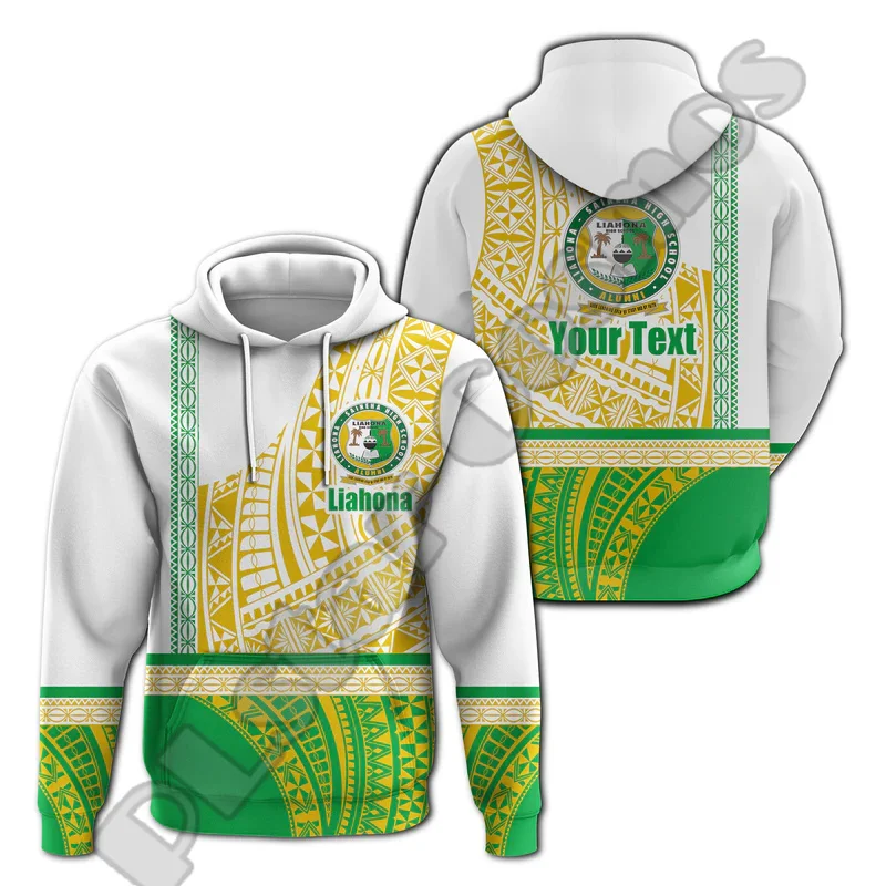

Custom Name Polynesian Liahona Tonga Hight School Tattoo Tribal Retro Harajuku 3DPrint Streetwear Casual Funny Jacket Hoodies X5
