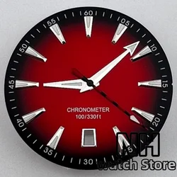Green Luminous Watch Dial and Hand Set with 6 O'clock Date Window for NH35 Movement Replacement (3)