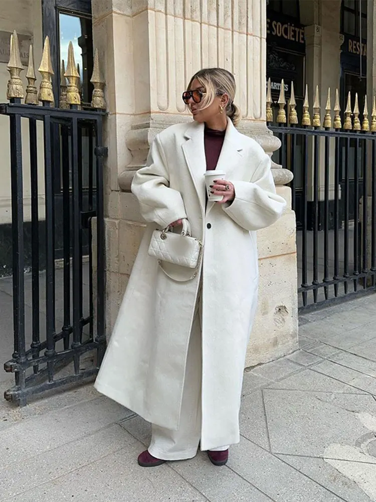 Wool Overcoat Women's Woolen Long Coats Autumn Winter