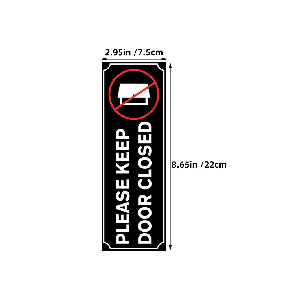 4Pcs 도어 폐쇄 알림 스티커 방수 PVC 도어 폐쇄 표시 유지 사무실 욕실 라운지 용 미니멀리스트 우아한 디자인
