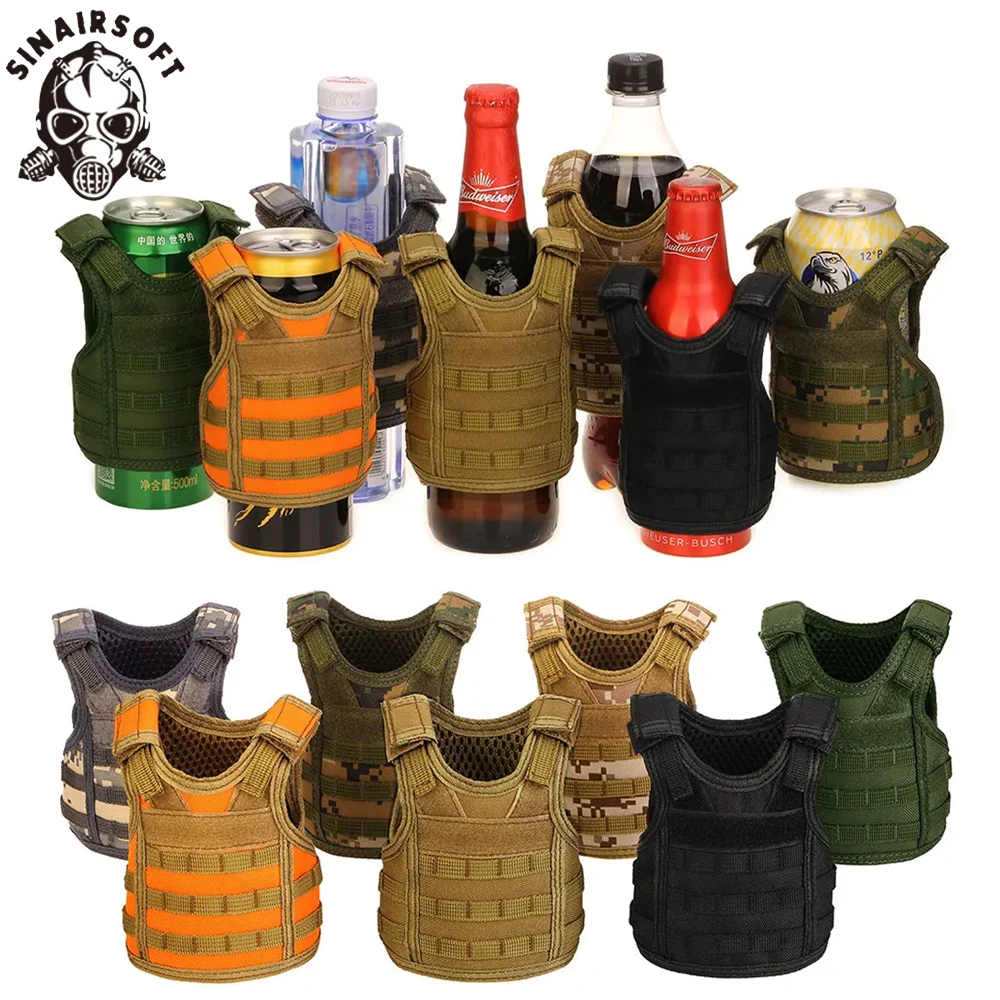 SINAIRSOFT Tactical Beer Military Molle bottle cover vest Beverage Cooler Christmas dress up accessories Halloween Party LY2074