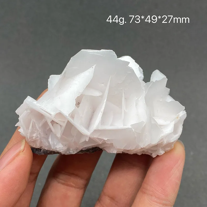 100% natural white flake calcite (fluorescent effect pink) raw stone mineral specimen healing crystal stone gemstone collection