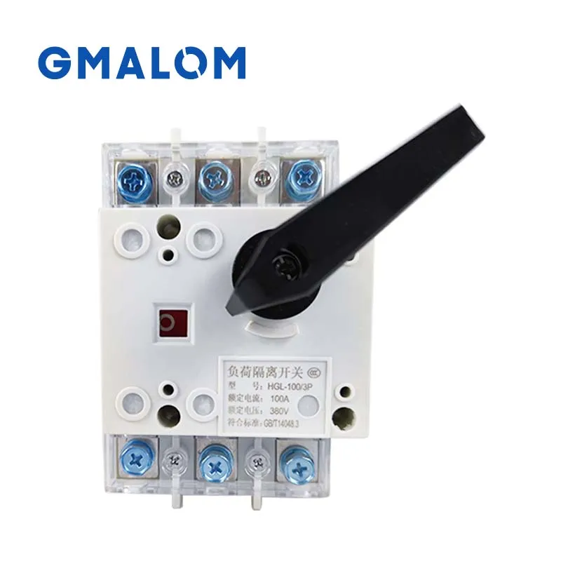 

Load Isolation Switch HGL-63A 100A 380V 3P 4P 50HZ 3 Poles Disconnect Isolator Switches Isolation switch High Quality