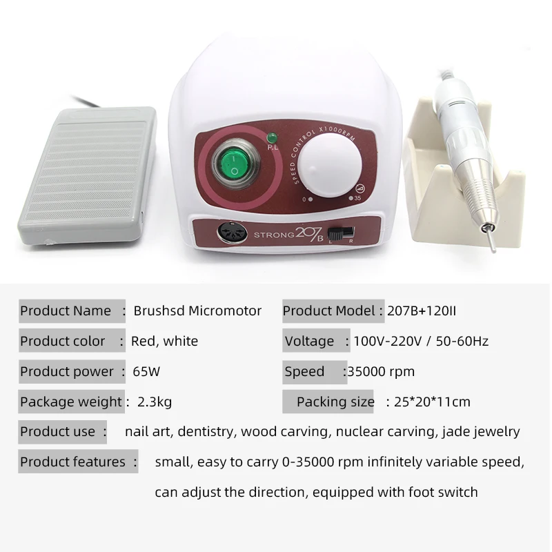STRONG207B 120II 105L free shipping nail art jewelry polishing carving 5