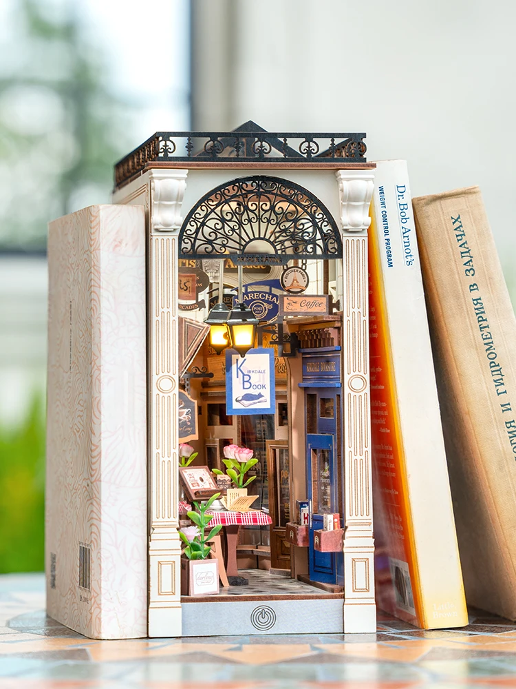Robotime Book Nook Kits Arcade Dating Booknook DIY Miniature Dolls
