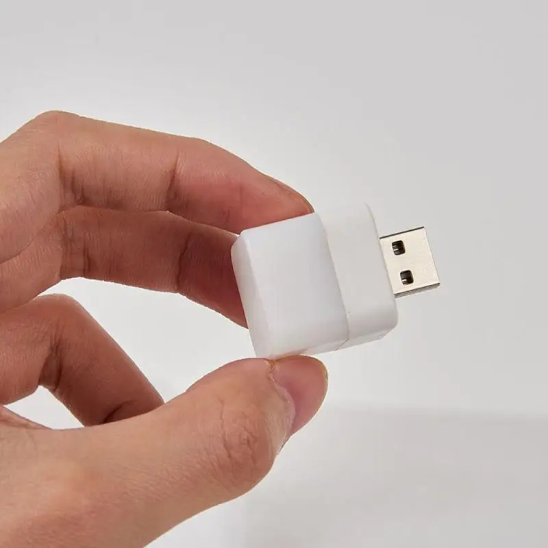 LED Light USB Night 5V Small Plug Lamp PC Mobile Power Charging Mini Book Eye Protection Square Reading